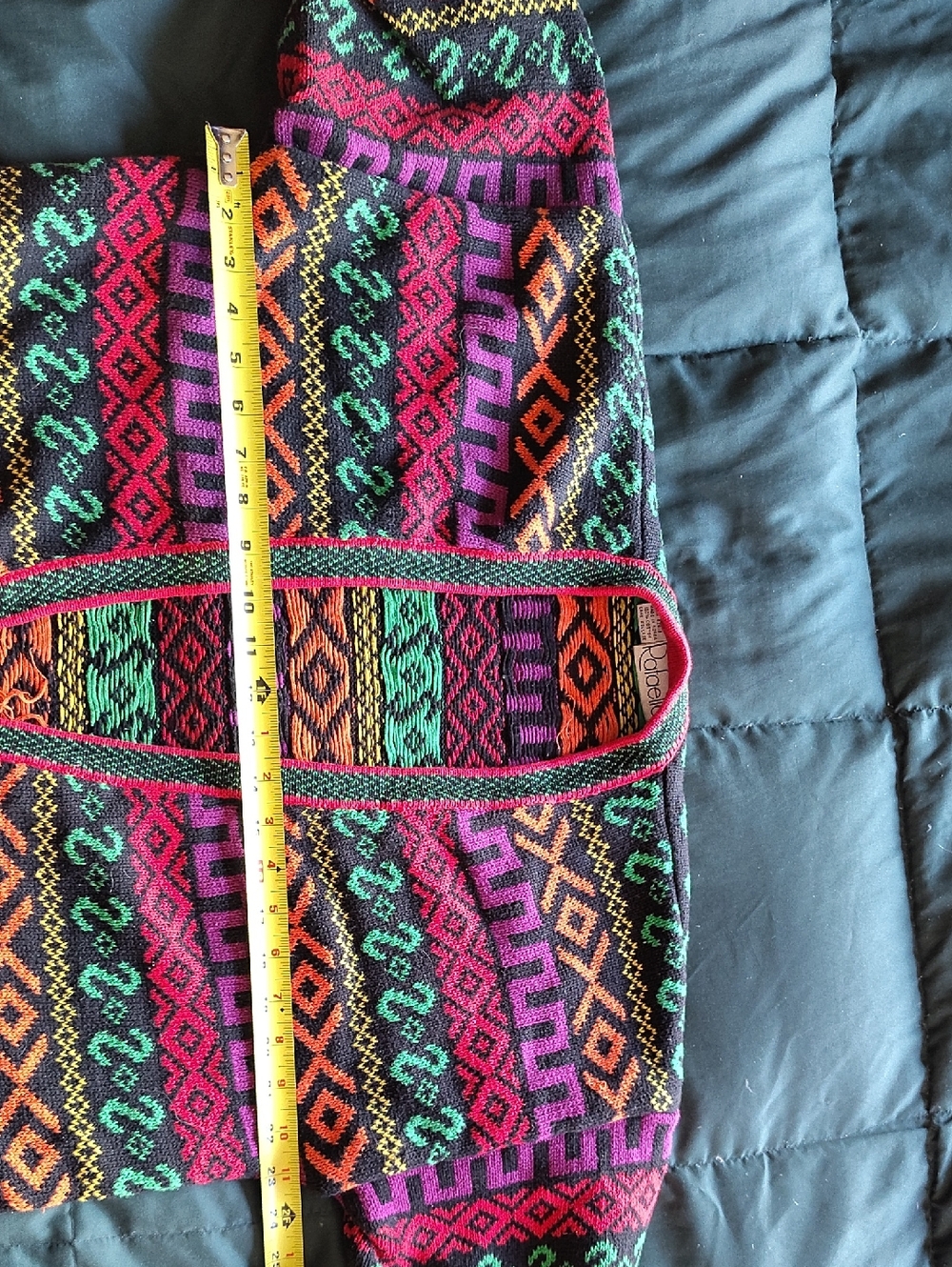 Rafaella Vintage 90s Multicolor Patterned Kint Sweater "M" View 5